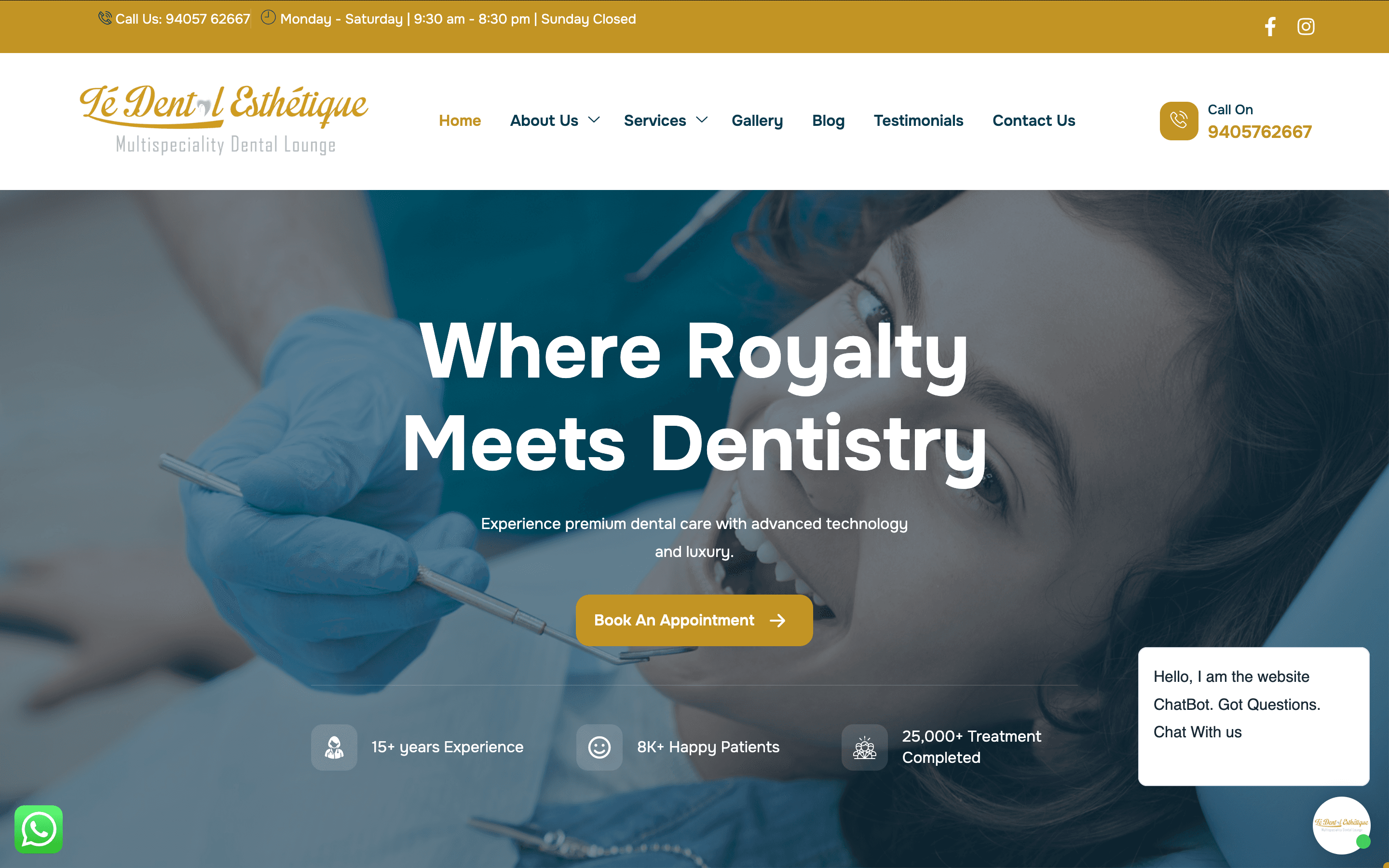 Lè Dental Esthètique website preview